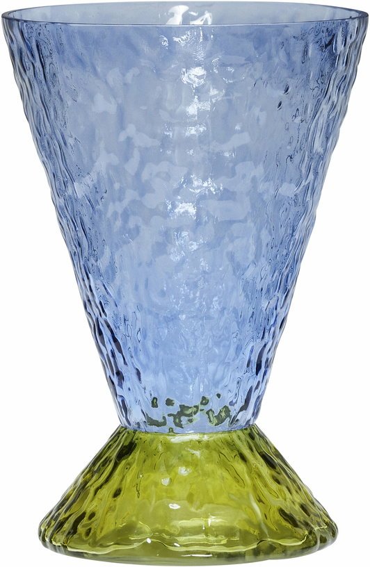 Vase Abyss bleu clair et Olive - Hübsch - The Cool Republic