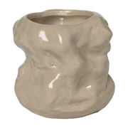 Vase beige en grès Tuck - Ferm Living - The Cool Republic