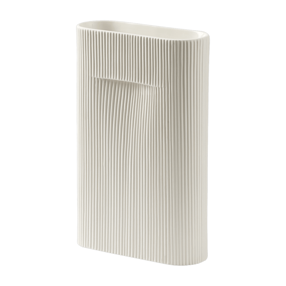 Vase blanc 35 cm Ridge - Muuto - The Cool Republic