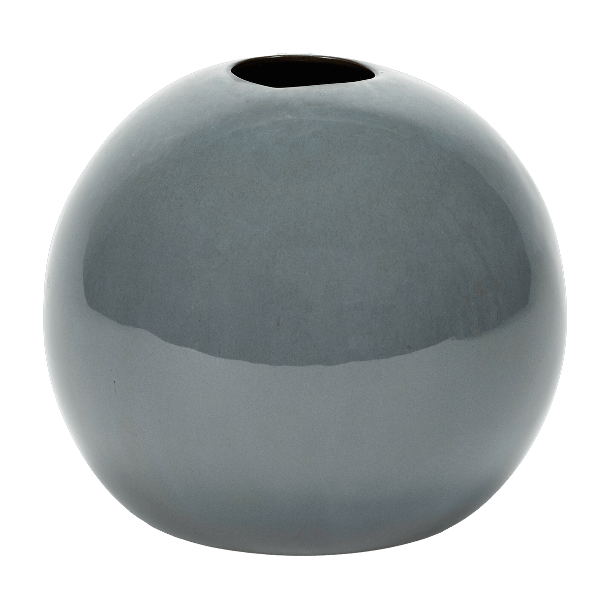 Vase smoked blue stoneware ball 17 cm - Serax - The Cool Republic