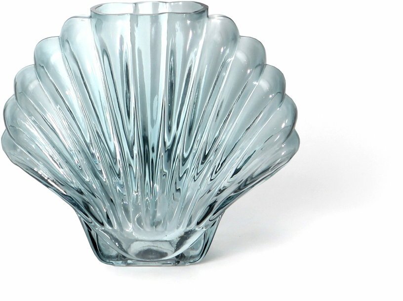 Vase coquillage bleu 17 cm Seashell - DOIY - The Cool Republic