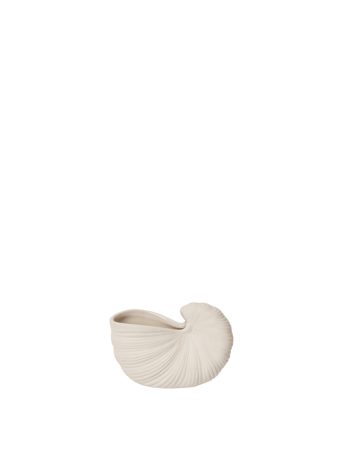 Vase coquillage en grès blanc mate 11 x 5,5 x 7,7 cm Shell - Ferm Living - The Cool Republic