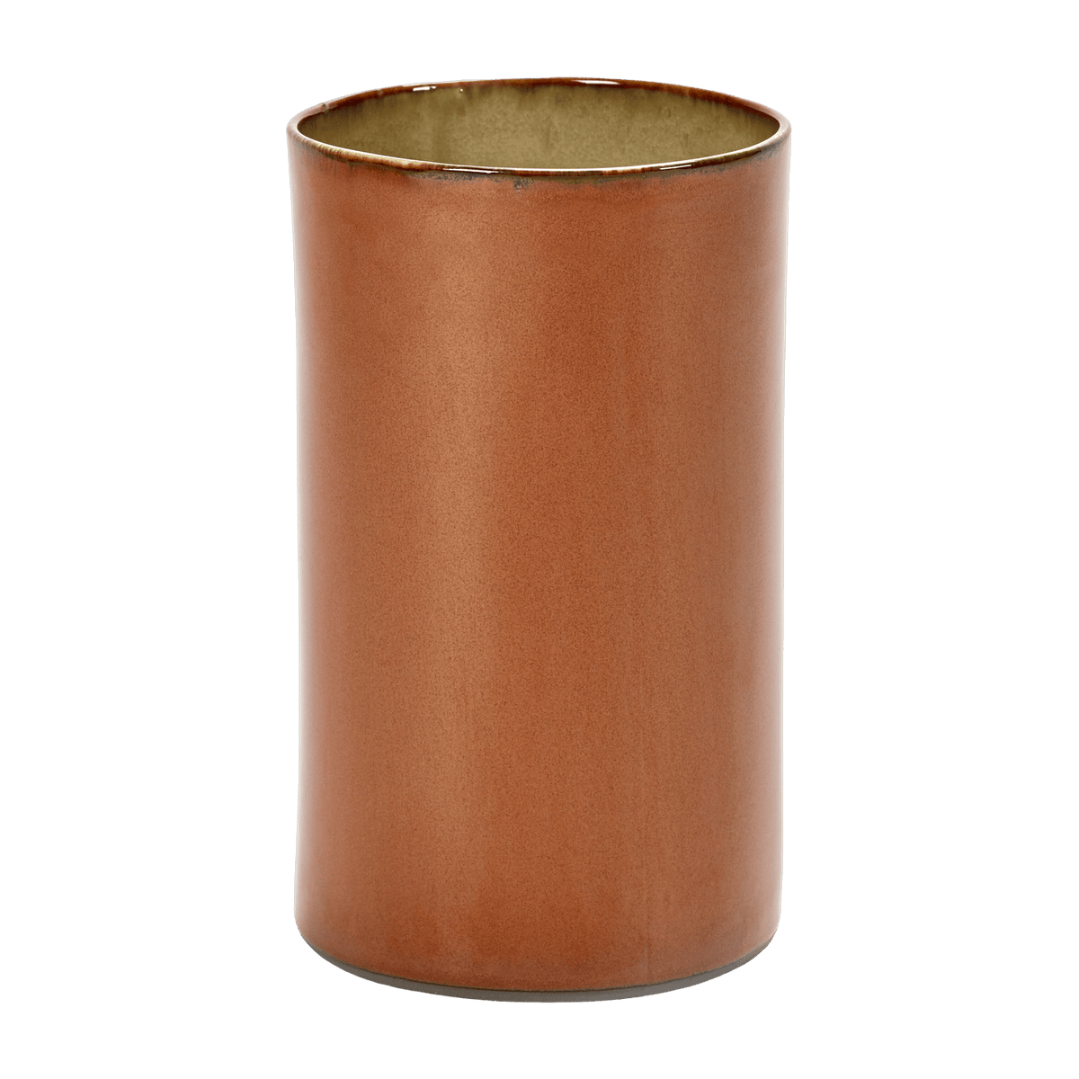 Vase cylindrique en grès rouille 12 cm - Serax - The Cool Republic