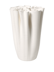 Vase de sol en grès blanc 50 cm Dedali - Ferm Living - The Cool Republic