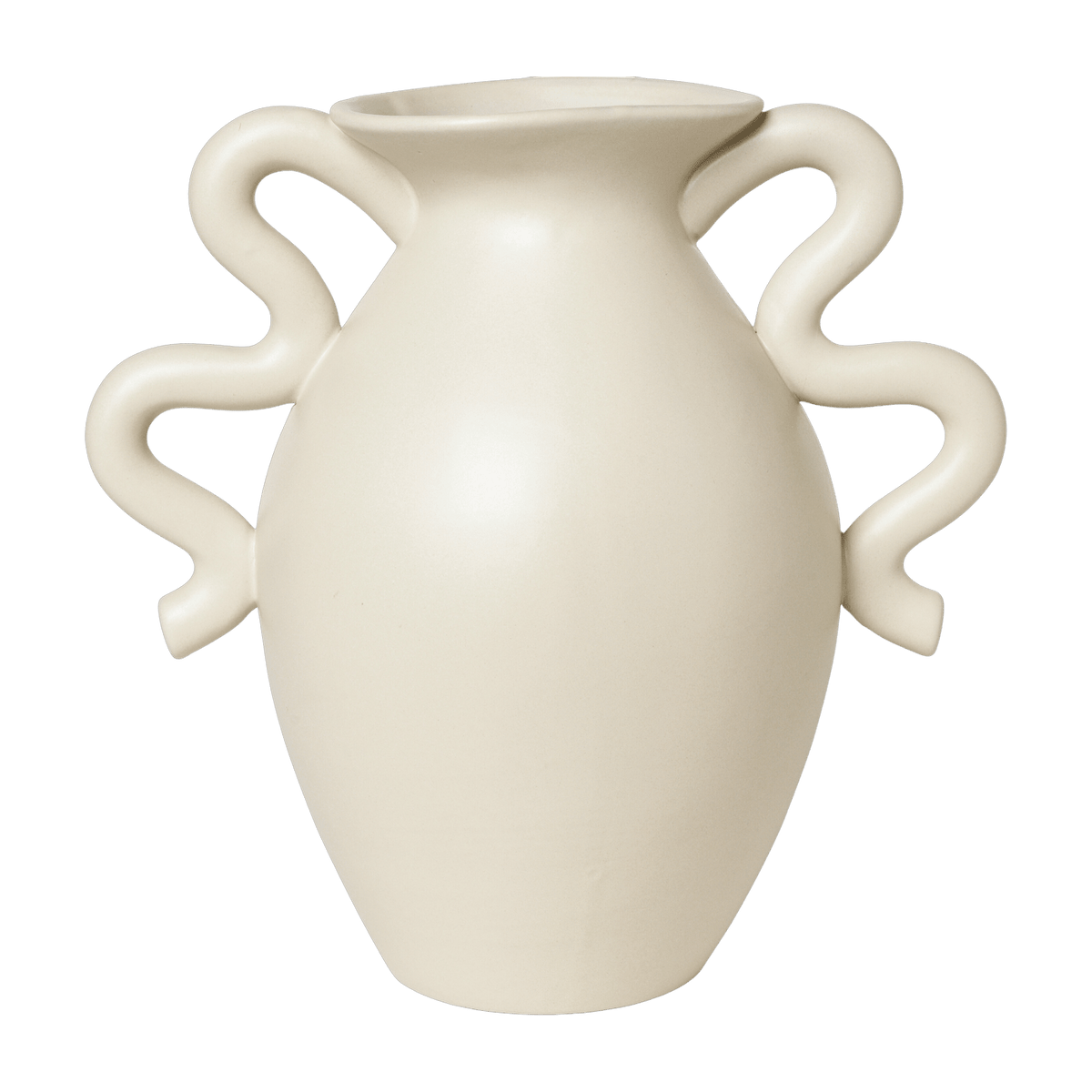 Vase de table en grès crème 27,5 x 27 x 18 cm Verso - Ferm Living - The Cool Republic