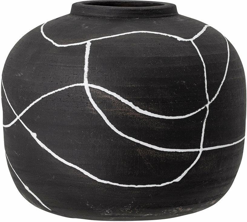 Vase déco Niza Terracotta noire - Bloomingville - The Cool Republic