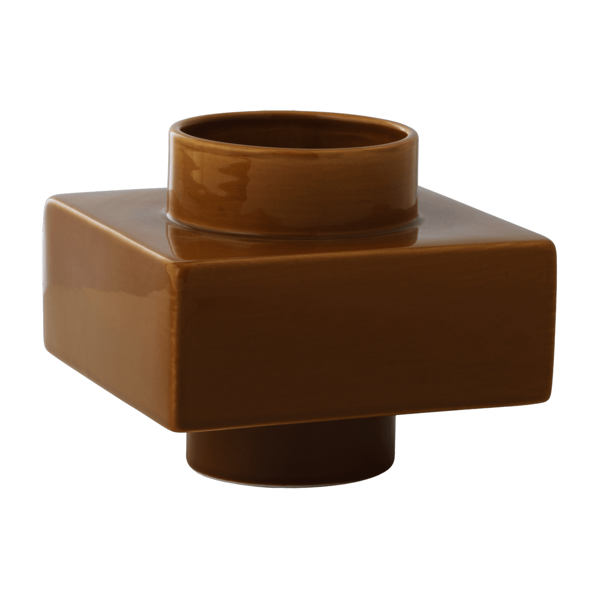 Vase empilable marron noisette 14 cm s3 Deko - Normann Copenhagen - The Cool Republic