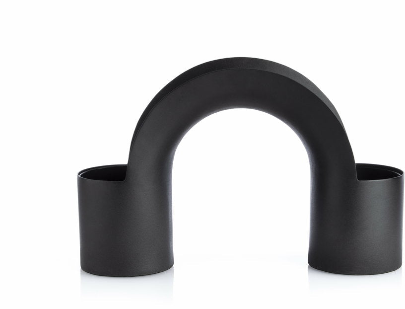 Vase en acier noir L Bridge - XLBoom - The Cool Republic