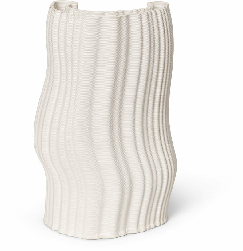 Vase en argile impression 3D Moire - Ferm Living - The Cool Republic