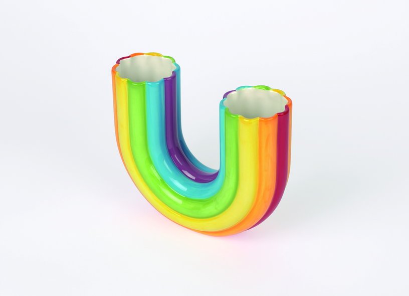 Vase en céramique 20 cm Arc - en - ciel - DOIY - The Cool Republic