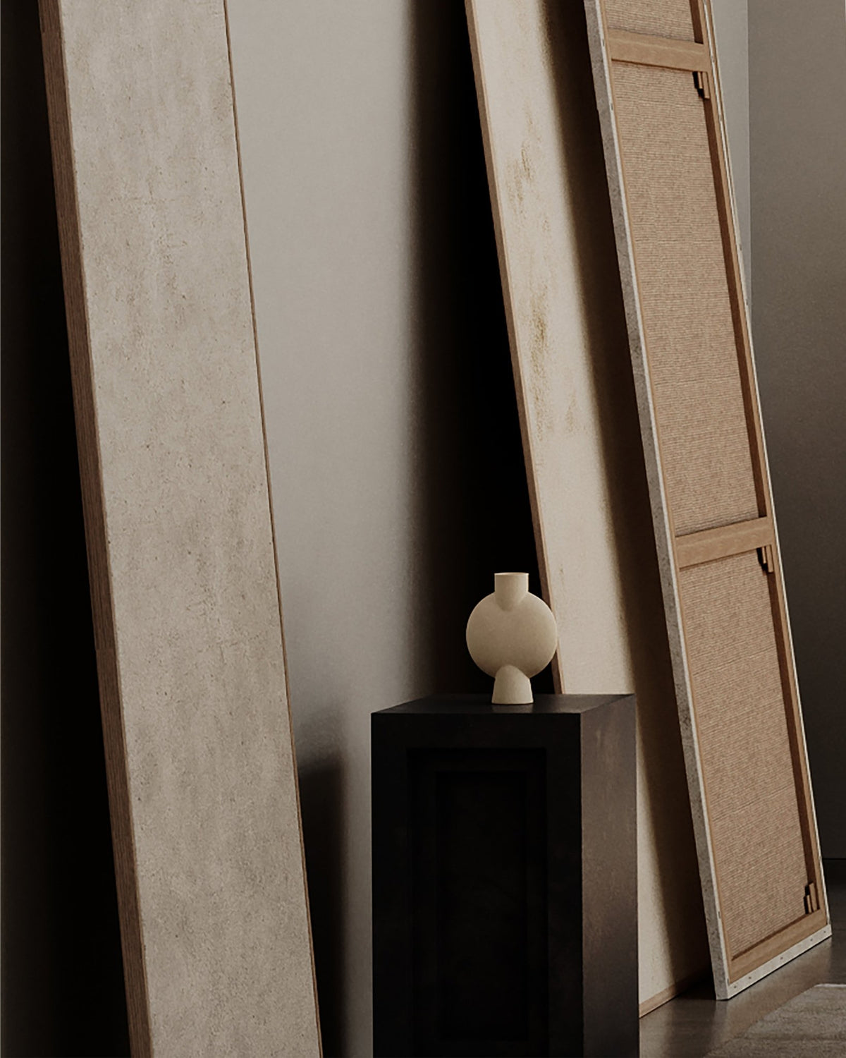 Vase en céramique beige sable mini Sphere Bubl - 101 Copenhagen - The Cool Republic