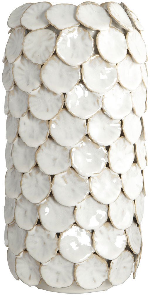 Vase en céramique blanc 15x30cm Dot - House Doctor - The Cool Republic