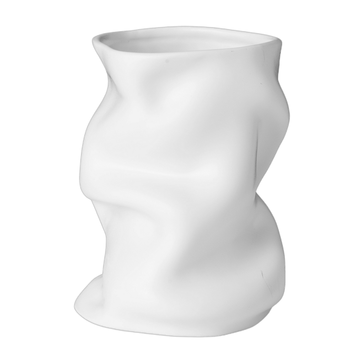 Vase en céramique blanc 20 x 16 cm Collapse - Audo - The Cool Republic