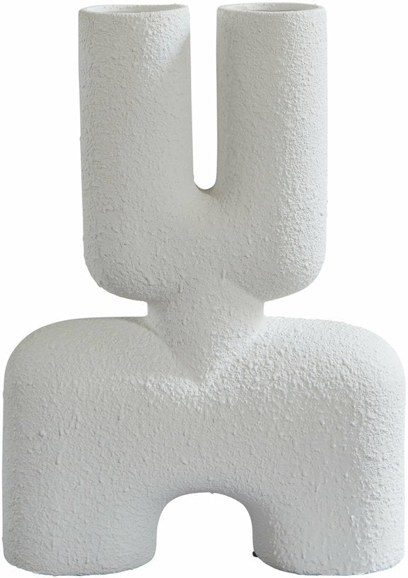 Vase en céramique blanc Cobra Double - 101 Copenhagen - The Cool Republic
