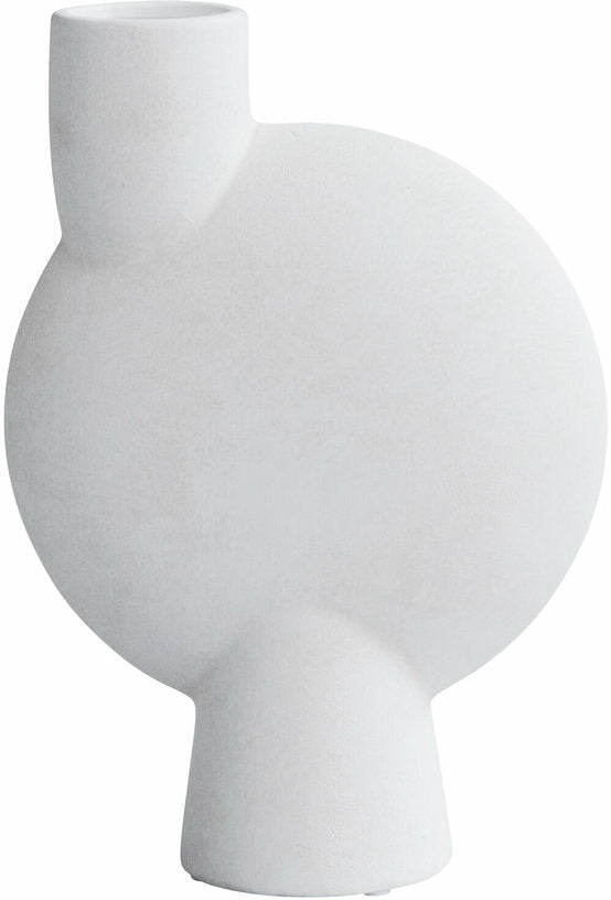 Vase en céramique blanc medio Sphere Bubl - 101 Copenhagen - The Cool Republic