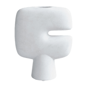 White Ceramic Vase Tribal - 101 Copenhagen - The Cool Republic