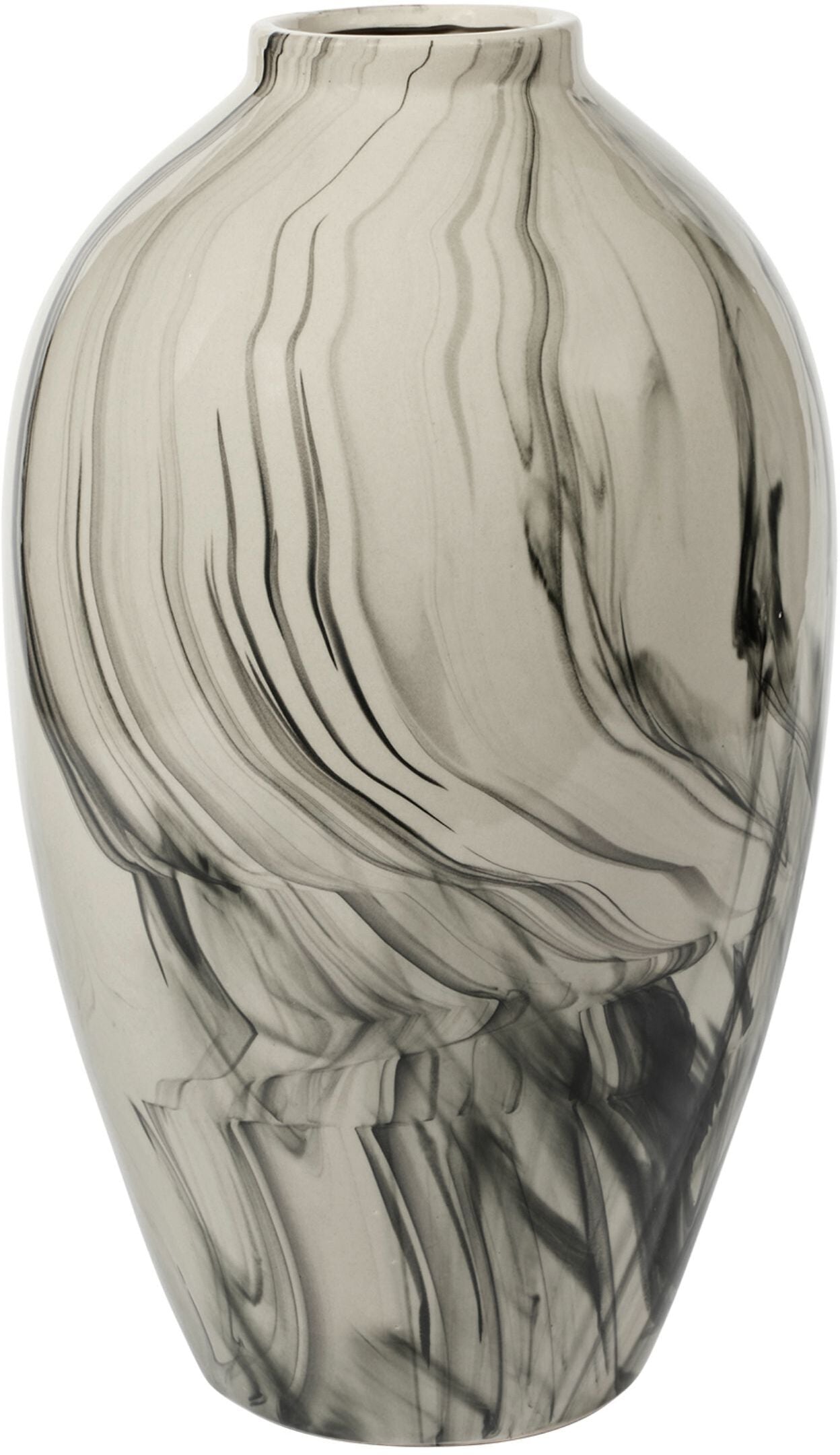 Vase en céramique émaillée beige et noir 23,5x40cm Ingrid - Broste Copenhagen
