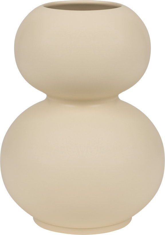 Vase en céramique émaillée beige mat 30 cm Tuga - Noo.ma - The Cool Republic