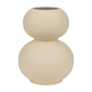 Vase en céramique émaillée beige mat 30 cm Tuga - Noo.ma - The Cool Republic