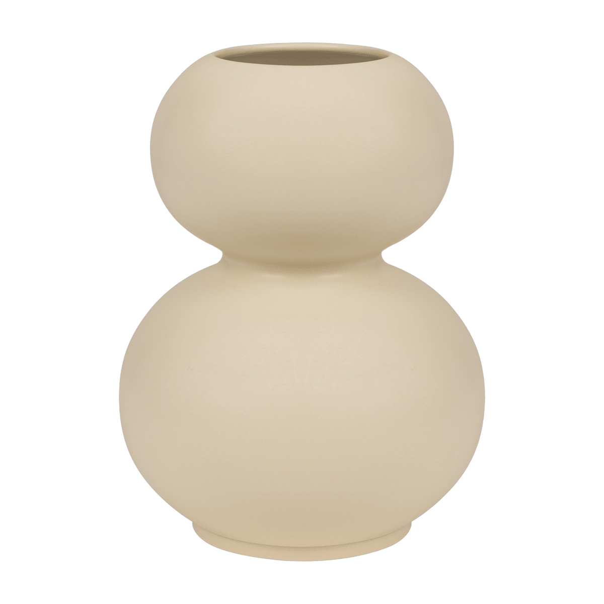 Vase en céramique émaillée beige mat 30 cm Tuga - Noo.ma - The Cool Republic