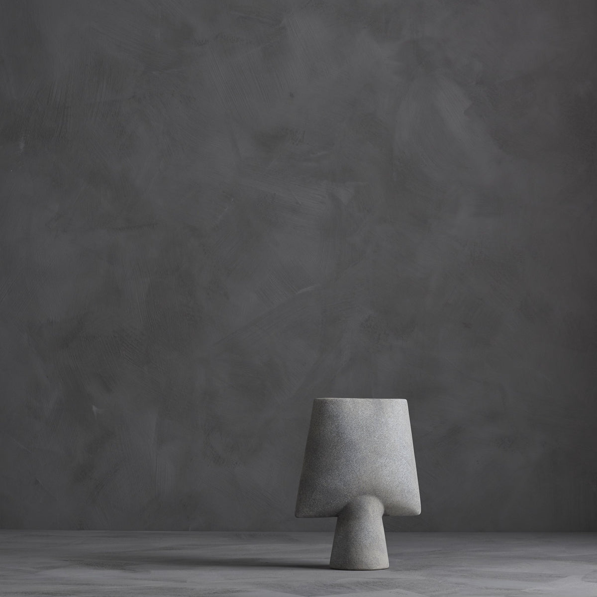 Vase en céramique gris clair Square Mini - 101 COPENHAGEN - The Cool Republic