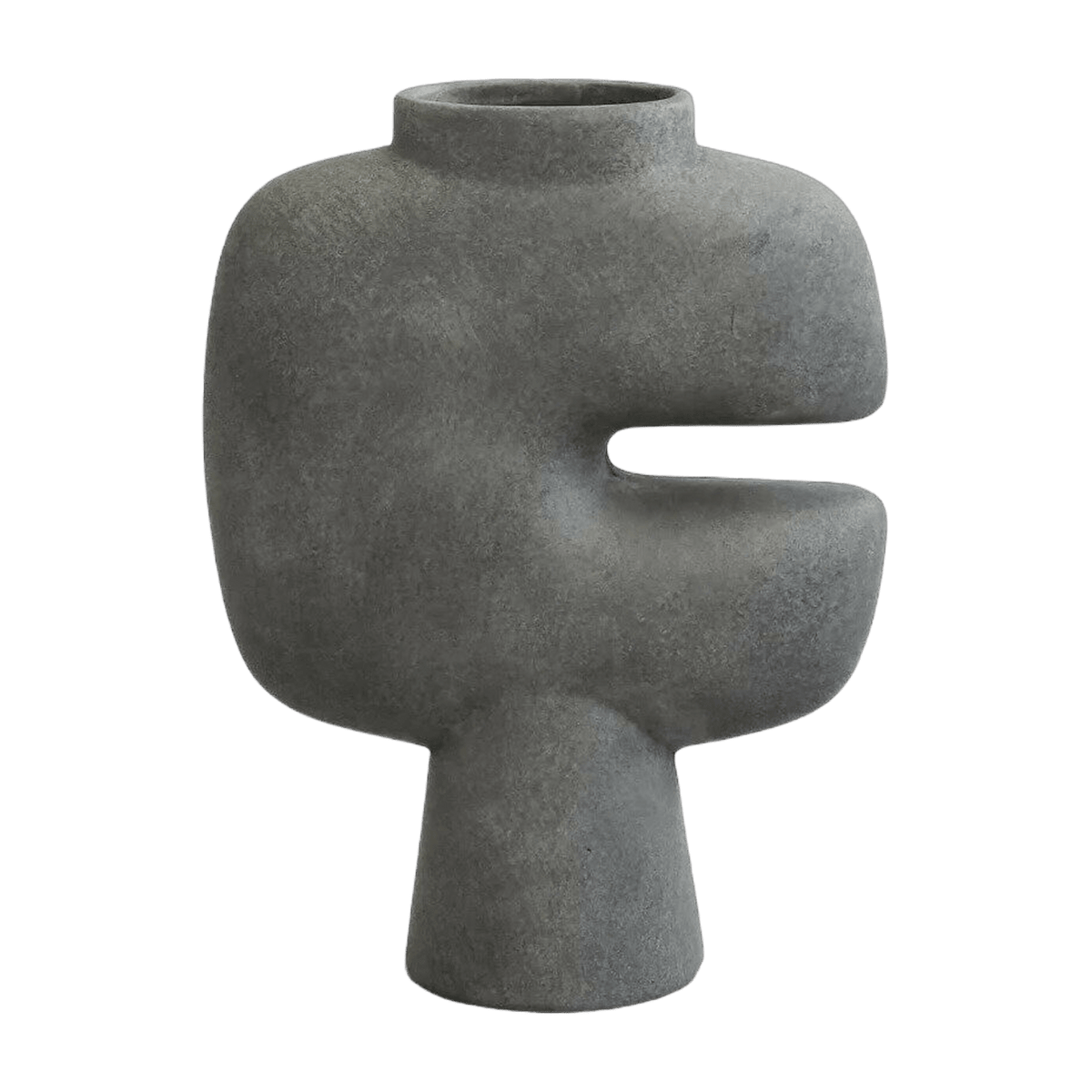 Vase en céramique gris foncé Tribal - 101 Copenhagen - The Cool Republic