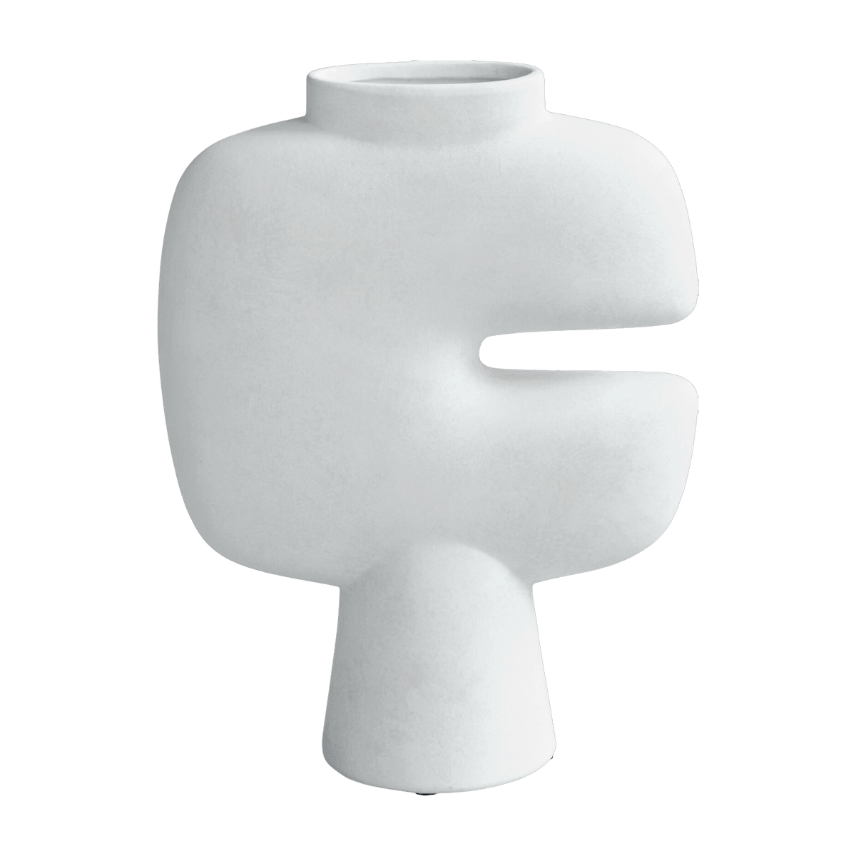 Vase in white medium ceramic Tribal Vase - 101 Copenhagen - The Cool Republic