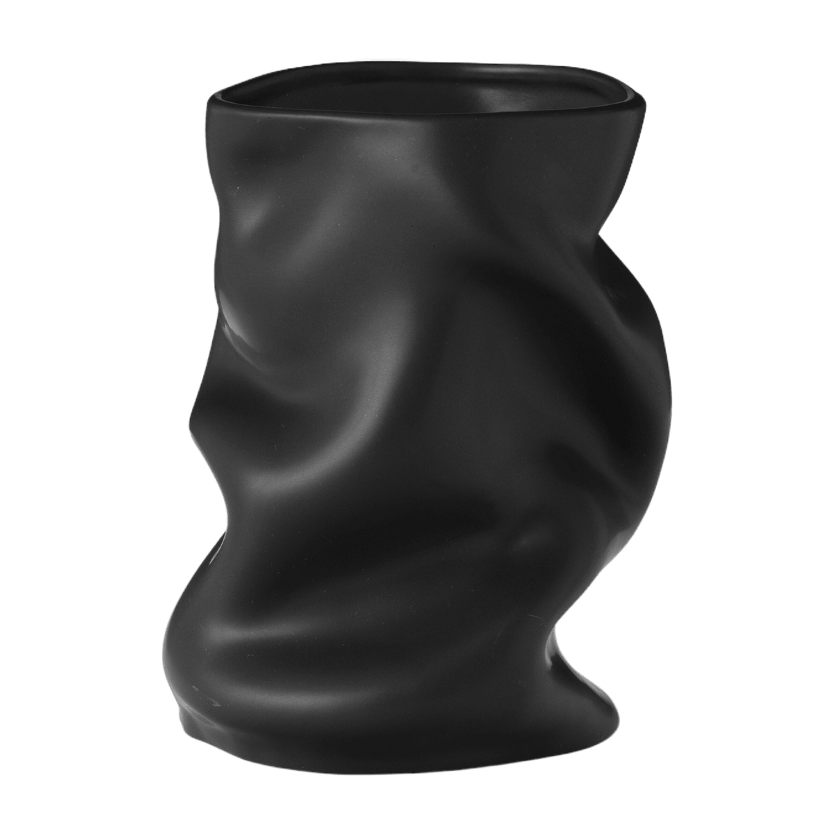 Vase en céramique noir 20 x 16 cm Collapse - Audo - The Cool Republic
