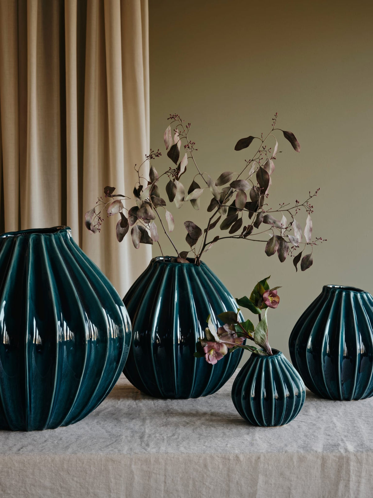 Vase en céramique turquoise 15cm Wide - Broste Copenhagen — vue 2