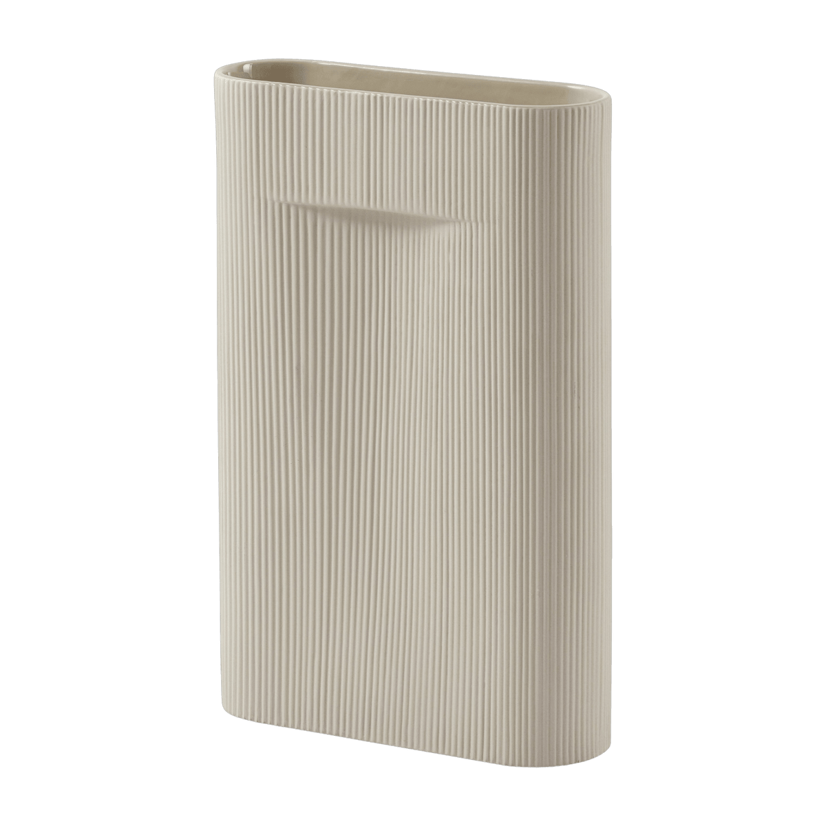 Vase en faïence beige 48 cm Ridge - Muuto - The Cool Republic