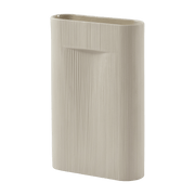 Vase en faïence beige 48 cm Ridge - Muuto - The Cool Republic