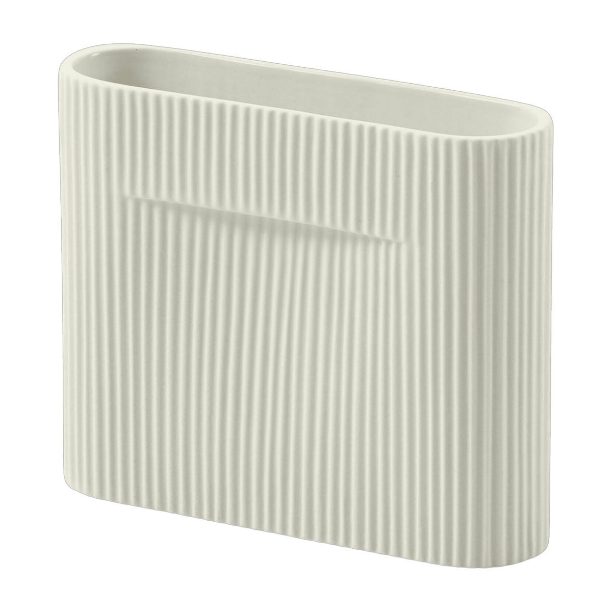 Vase en faïence blanc 16,5 cm Ridge - Muuto - The Cool Republic