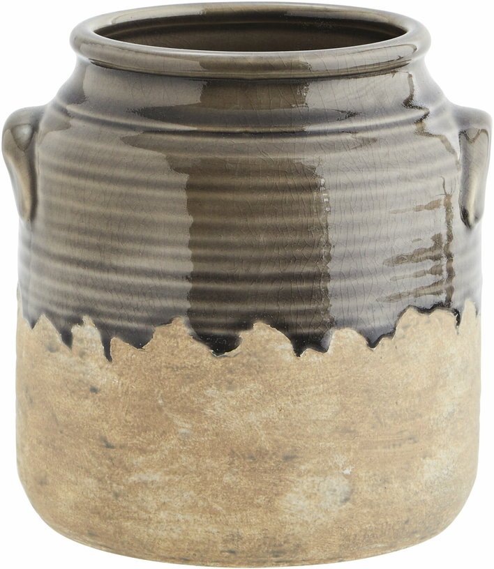 Vase en grès 19,5 x 20 cm marron - Madam Stoltz - The Cool Republic