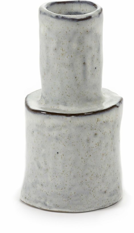 Vase en grès blanc 14 cm Héléna - Serax - The Cool Republic