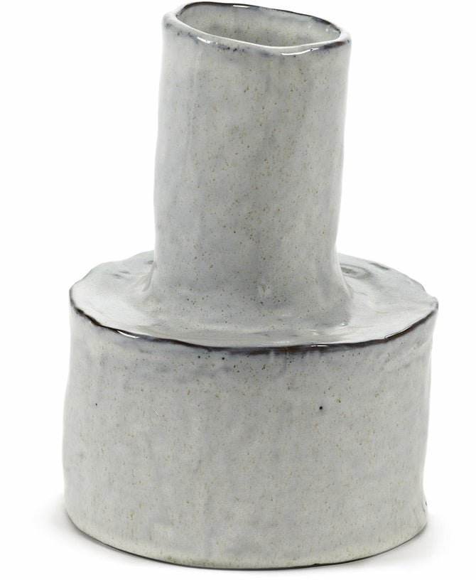 Vase en grès blanc 19 cm Héléna - Serax - The Cool Republic