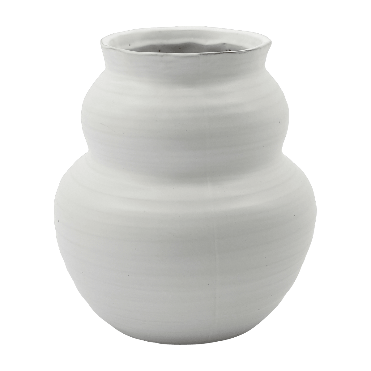 Vase en grès blanc 19 cm Juno - House Doctor - The Cool Republic