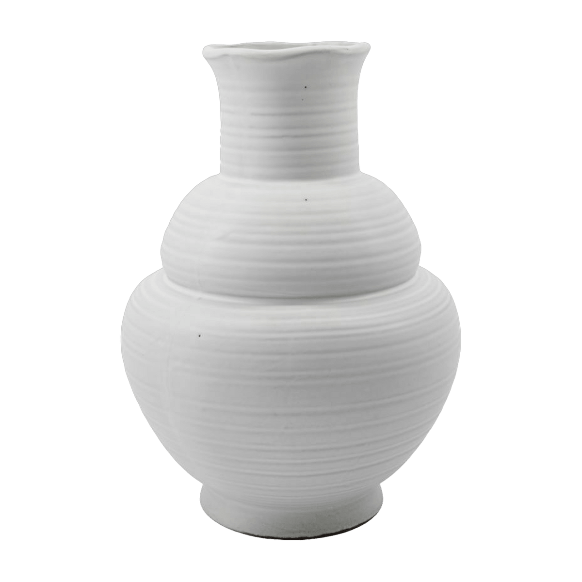 Vase en grès blanc 29 cm Liva - House Doctor - The Cool Republic