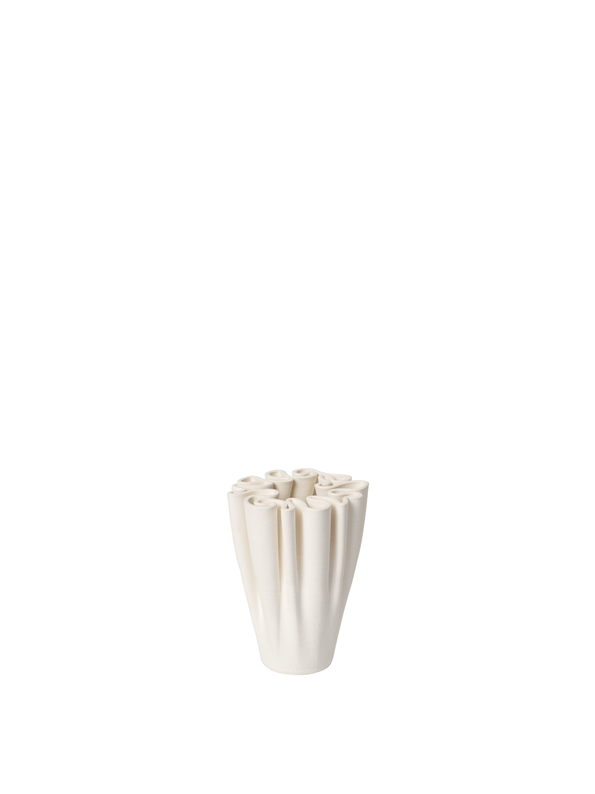 Vase en grès blanc 8 x 11 cm Dedali - Ferm living - The Cool Republic