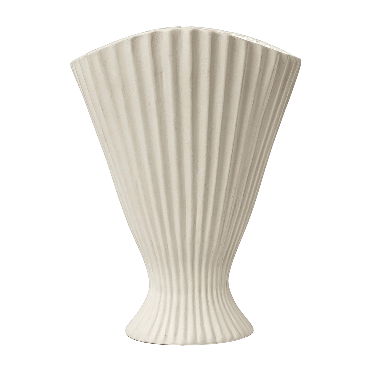 Vase en grès blanc cassé Fountain - Ferm living - The Cool Republic