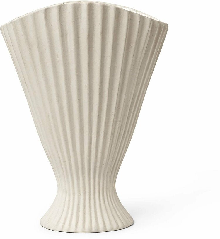Vase en grès blanc cassé Fountain - Ferm living - The Cool Republic