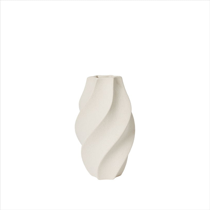 Vase en grès blanc émaillé mat 19x32cm Odette - Broste Copenhagen - The Cool Republic