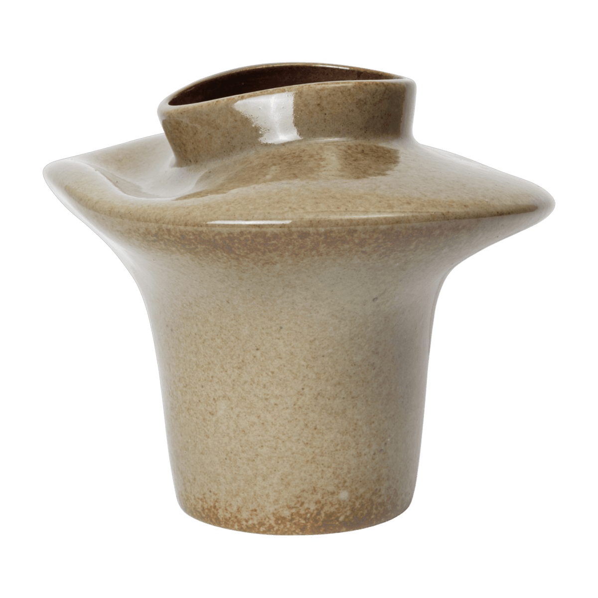Vase en grès green elm 25x22cm Evio - Ferm Living - The Cool Republic