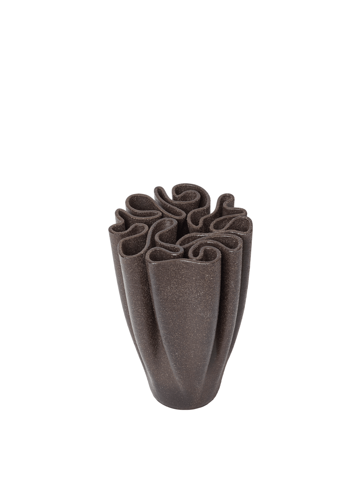 Vase en grès marron foncé 17 x 25,5 cm Dedali - Ferm Living - The Cool Republic