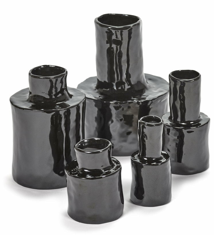 Vase en grès noir 15 cm Héléna - Serax - The Cool Republic