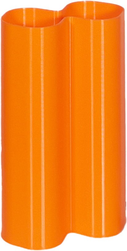 Vase en plastique recyclé orange 11x6x18cm Alvaro - WARREN ET LAETICIA - The Cool Republic
