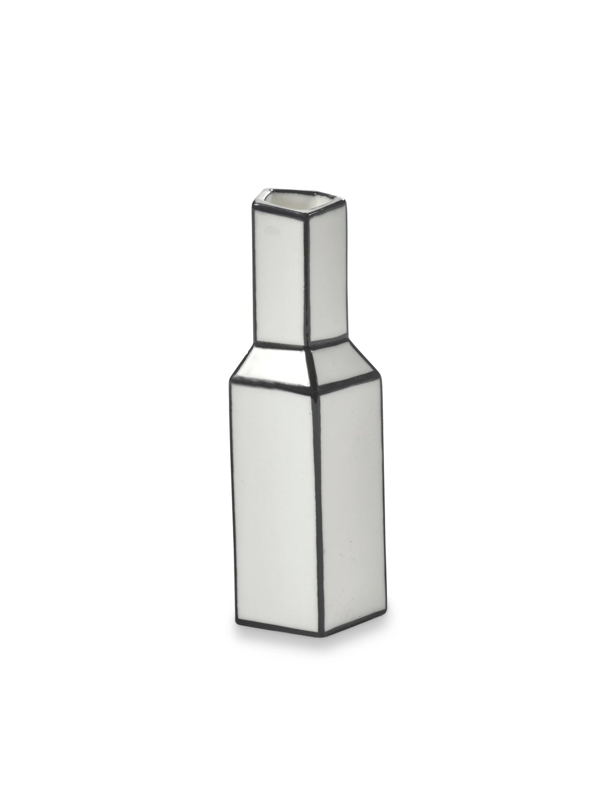 Vase en porcelaine blanc et noir 4,8x13,8cm Carte Blanche - Serax - The Cool Republic