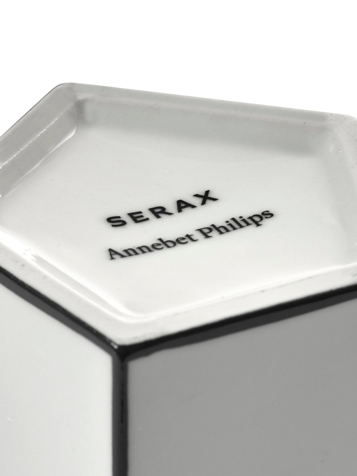 Vase en porcelaine blanc et noir 6,3x12cm Carte Blanche - Serax - The Cool Republic