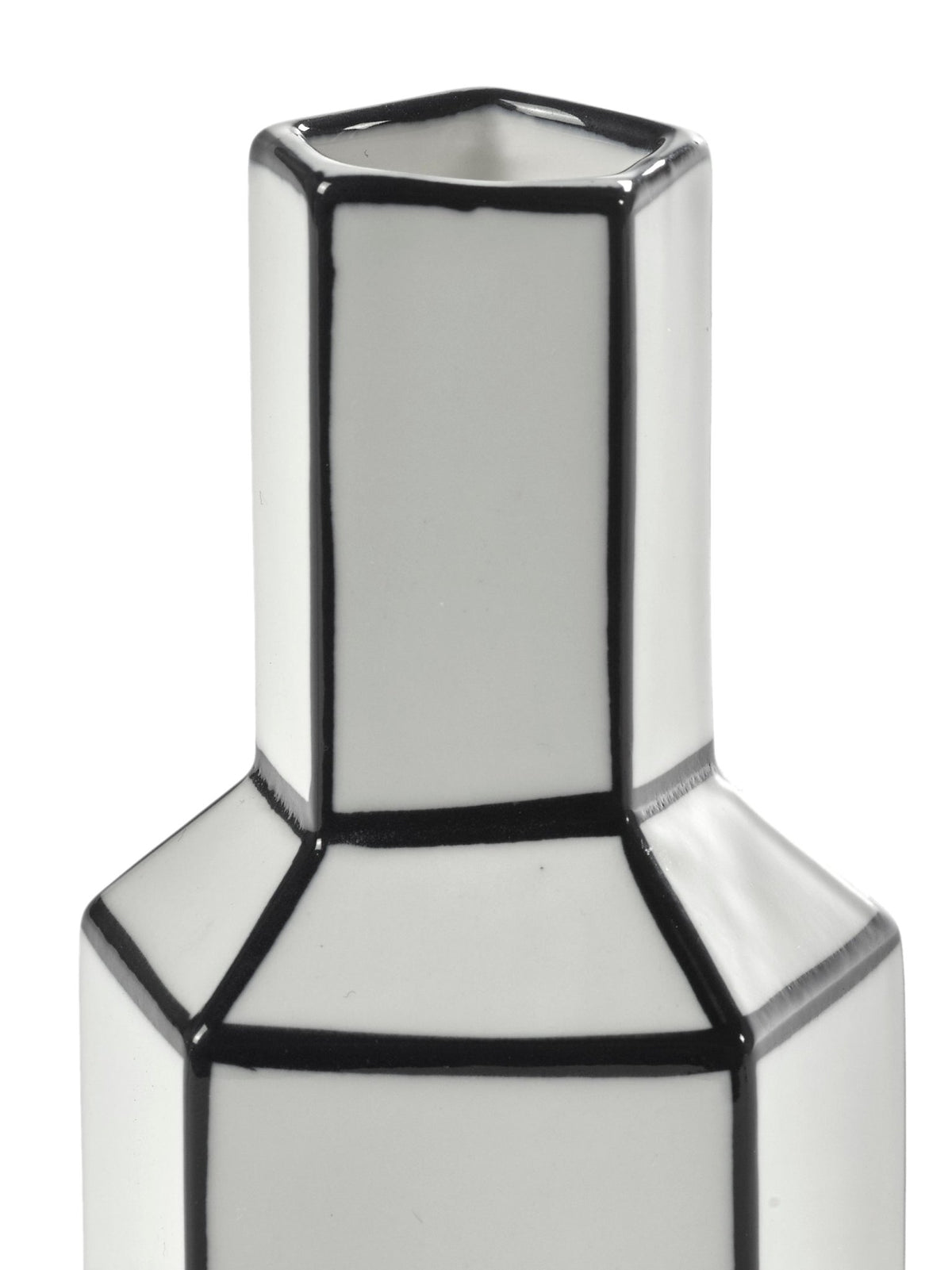 Vase en porcelaine blanc et noir 6,3x12cm Carte Blanche - Serax - The Cool Republic