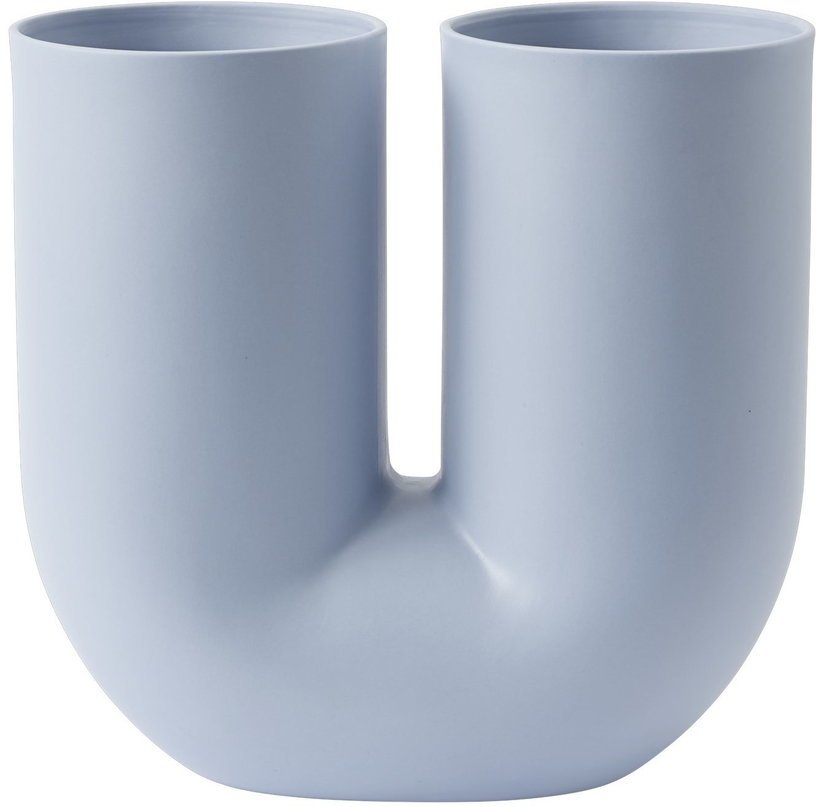 Vase en porcelaine bleu Kink - Muuto - The Cool Republic