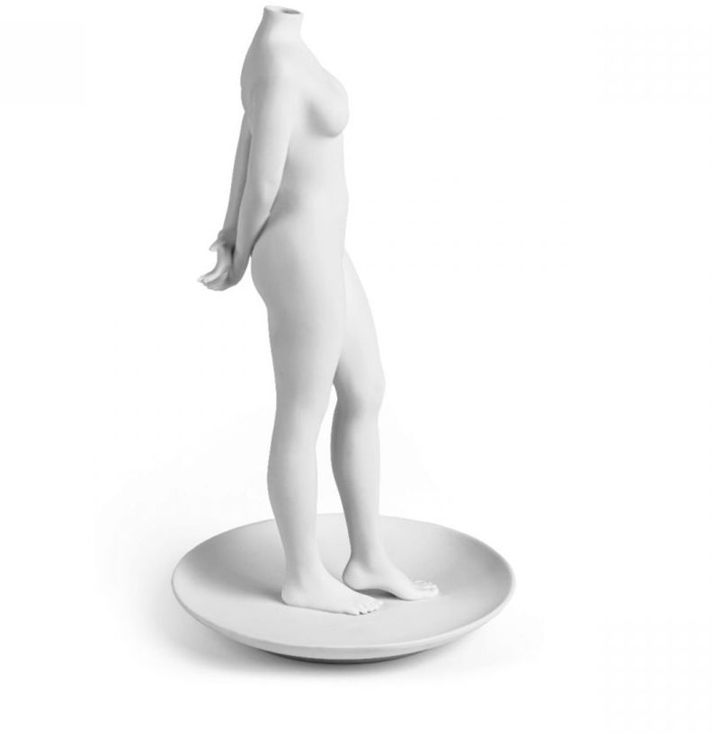 Vase en porcelaine fine blanche 16x16cm La timida - Seletti - The Cool Republic